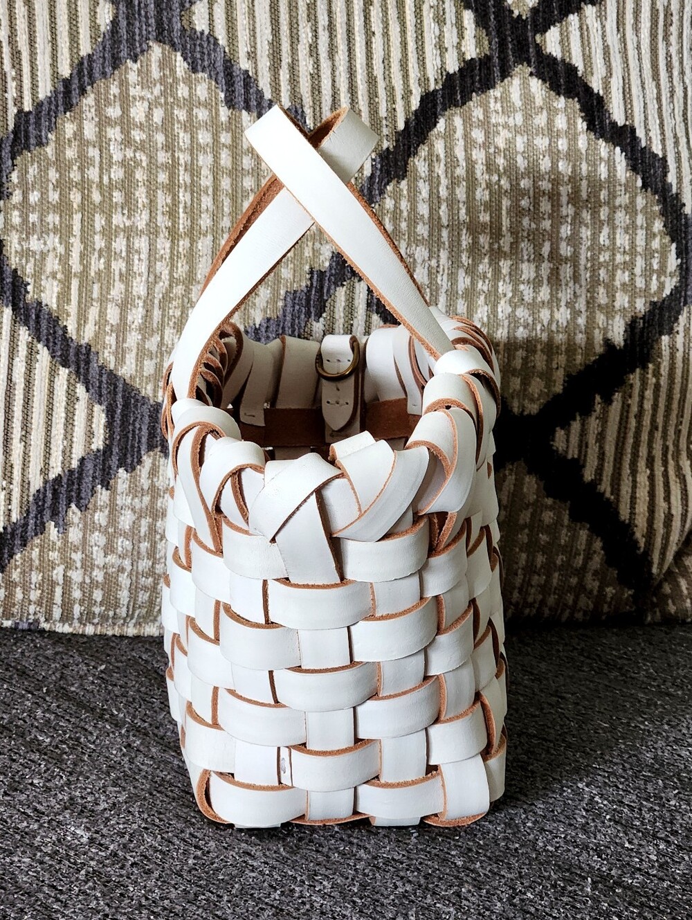 🤍HTF Polo Ralph Lauren🤍 - White Woven Mini Bellport Bag - Picture 9 of 15
